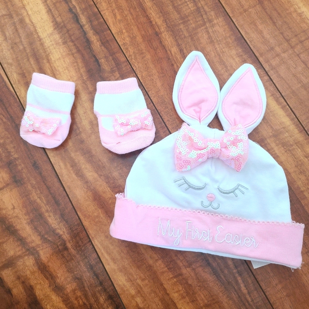 🐰My First Easter hat and socks